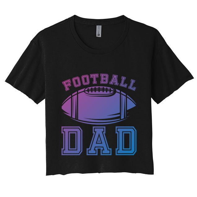 Fathers Day Football Dad American Football Player Football Gift Crop Top