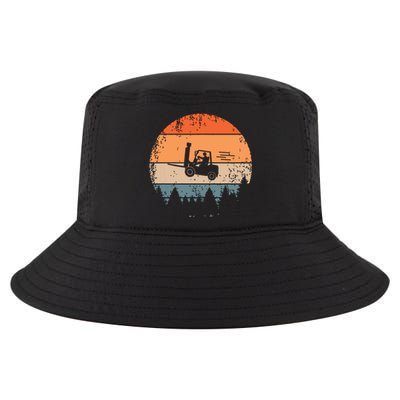 Forklift Driver Flying Forklifter Retro ForkLift Truck Cool Comfort Performance Bucket Hat