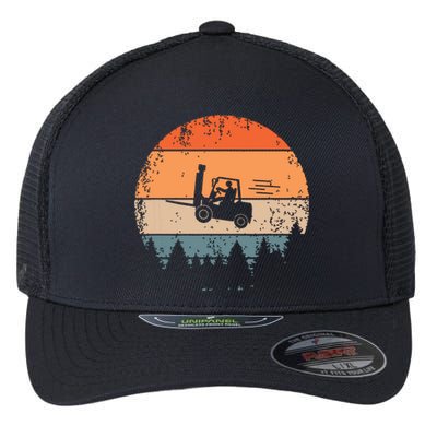 Forklift Driver Flying Forklifter Retro ForkLift Truck Flexfit Unipanel Trucker Cap