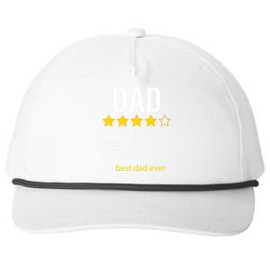 Funny Dad Father's Day Joke Humor Dad Son Daughter Daddy Snapback Five-Panel Rope Hat