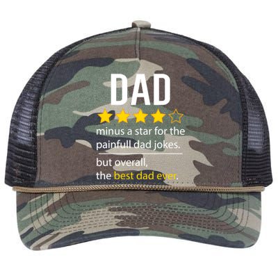 Funny Dad Father's Day Joke Humor Dad Son Daughter Daddy Retro Rope Trucker Hat Cap