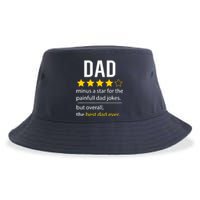 Funny Dad Father's Day Joke Humor Dad Son Daughter Daddy Sustainable Bucket Hat