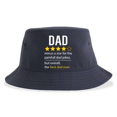 Funny Dad Father's Day Joke Humor Dad Son Daughter Daddy Sustainable Bucket Hat