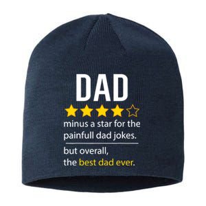 Funny Dad Father's Day Joke Humor Dad Son Daughter Daddy Sustainable Beanie