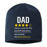 Funny Dad Father's Day Joke Humor Dad Son Daughter Daddy Sustainable Beanie