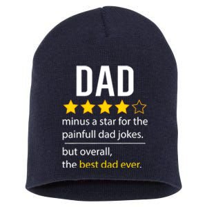 Funny Dad Father's Day Joke Humor Dad Son Daughter Daddy Short Acrylic Beanie