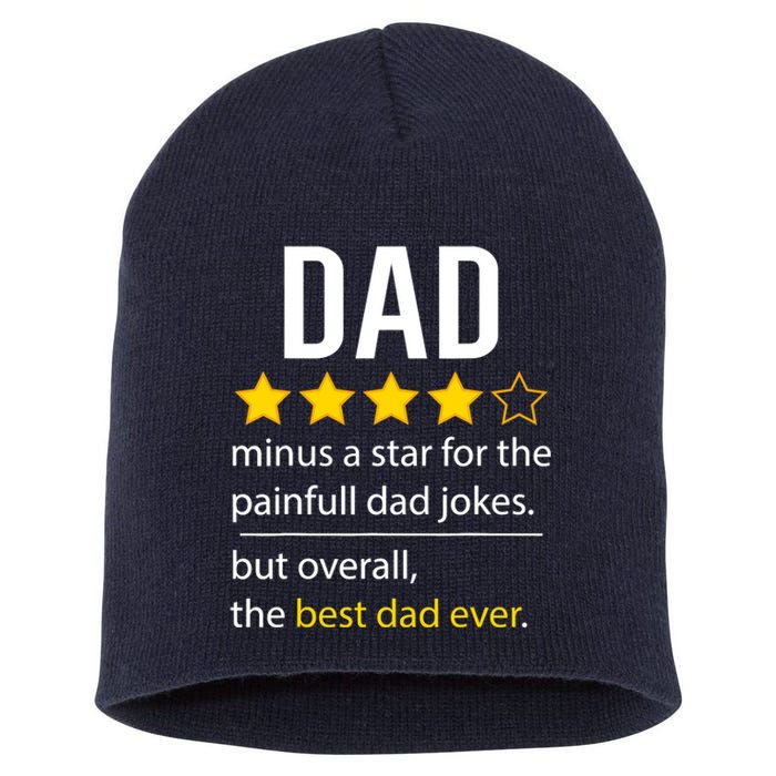 Funny Dad Father's Day Joke Humor Dad Son Daughter Daddy Short Acrylic Beanie