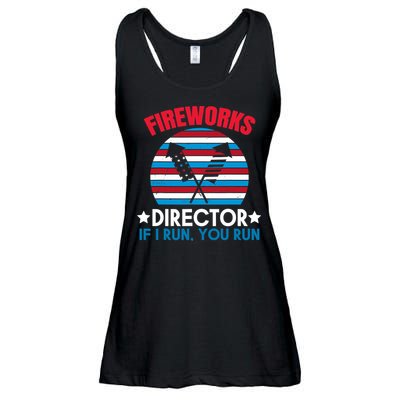 Fireworks Director Funny Bang 4th Of July Ladies Essential Flowy Tank