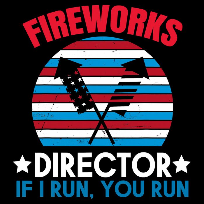 Fireworks Director Funny Bang 4th Of July Cropped Pullover Crew