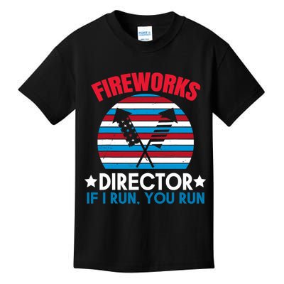 Fireworks Director Funny Bang 4th Of July Kids T-Shirt