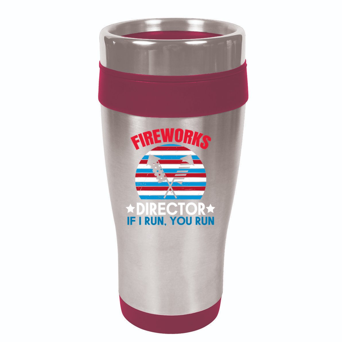 Fireworks Director Funny Bang 4th Of July 16oz Travel Tumbler