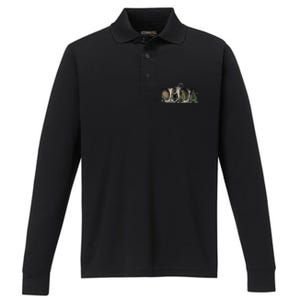 Father's Day Fishing Papa Gift For Dad Performance Long Sleeve Polo