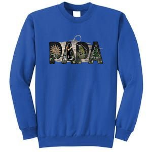 Father's Day Fishing Papa Gift For Dad Tall Sweatshirt