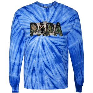 Father's Day Fishing Papa Gift For Dad Tie-Dye Long Sleeve Shirt