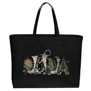 Father's Day Fishing Papa Gift For Dad Cotton Canvas Jumbo Tote