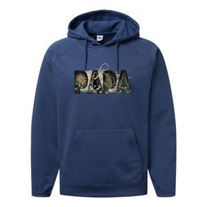 Father's Day Fishing Papa Gift For Dad Performance Fleece Hoodie