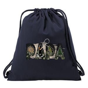 Father's Day Fishing Papa Gift For Dad Drawstring Bag