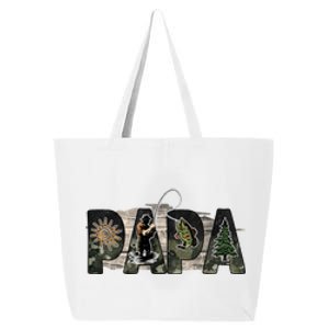 Father's Day Fishing Papa Gift For Dad 25L Jumbo Tote