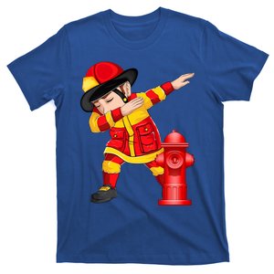 Funny Dabbing Firefighter Fire Christmas Gift T-Shirt