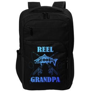 Fathers Day Funny Grandpa Fishing Reel Cool Pops Dad Joke Gift Impact Tech Backpack