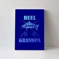 Fathers Day Funny Grandpa Fishing Reel Cool Pops Dad Joke Gift Canvas