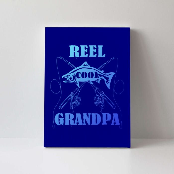 Fathers Day Funny Grandpa Fishing Reel Cool Pops Dad Joke Gift Canvas