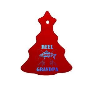 Fathers Day Funny Grandpa Fishing Reel Cool Pops Dad Joke Gift Ceramic Tree Ornament