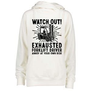 Forklift Driver For Men Women Forklift Operator Mechanic Womens Funnel Neck Pullover Hood