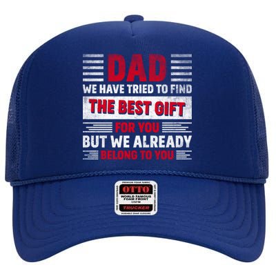 Father's Day For Dad From Daughter Son Wife For Daddy Gift High Crown Mesh Back Trucker Hat