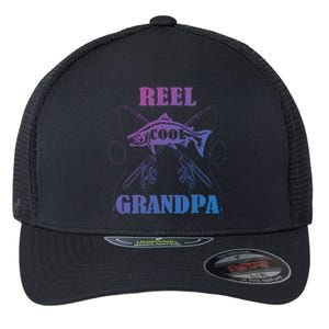 Fathers Day Funny Grandpa Fishing Reel Cool Pops Dad Joke Gift Flexfit Unipanel Trucker Cap