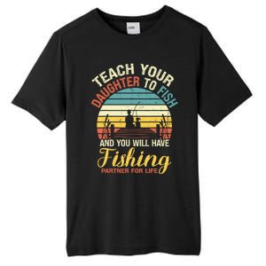 Father Daughter Fishing Dad Cute Gift Tall Fusion ChromaSoft Performance T-Shirt