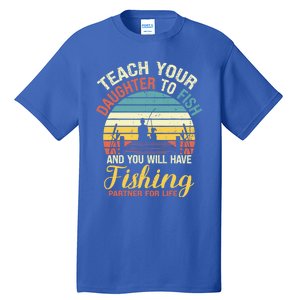 Father Daughter Fishing Dad Cute Gift Tall T-Shirt