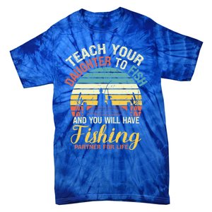 Father Daughter Fishing Dad Cute Gift Tie-Dye T-Shirt