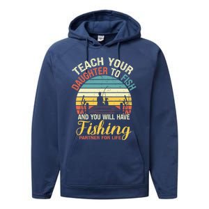 Father Daughter Fishing Dad Cute Gift Performance Fleece Hoodie