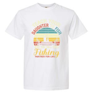 Father Daughter Fishing Dad Cute Gift Garment-Dyed Heavyweight T-Shirt