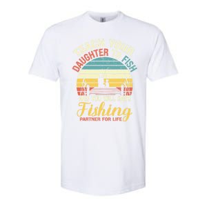 Father Daughter Fishing Dad Cute Gift Softstyle CVC T-Shirt