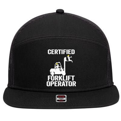 Forklift Driver Forklift Certified Forklift Operator 7 Panel Mesh Trucker Snapback Hat