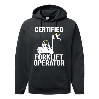 Forklift Driver Forklift Certified Forklift Operator Performance Fleece Hoodie