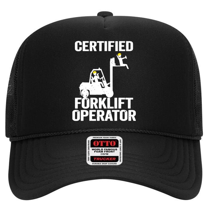 Forklift Driver Forklift Certified Forklift Operator High Crown Mesh Back Trucker Hat