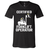 Forklift Driver Forklift Certified Forklift Operator V-Neck T-Shirt