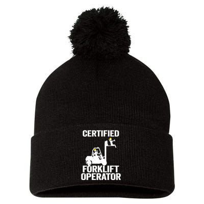 Forklift Driver Forklift Certified Forklift Operator Pom Pom 12in Knit Beanie