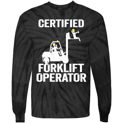 Forklift Driver Forklift Certified Forklift Operator Tie-Dye Long Sleeve Shirt