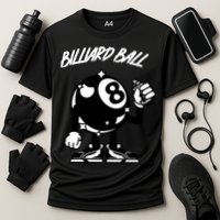 Father's Day Funny BilliardsI Love Snooker Pool Player Gift For Dad Cooling Performance Crew T-Shirt
