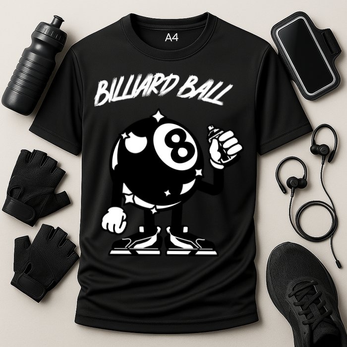 Father's Day Funny BilliardsI Love Snooker Pool Player Gift For Dad Cooling Performance Crew T-Shirt