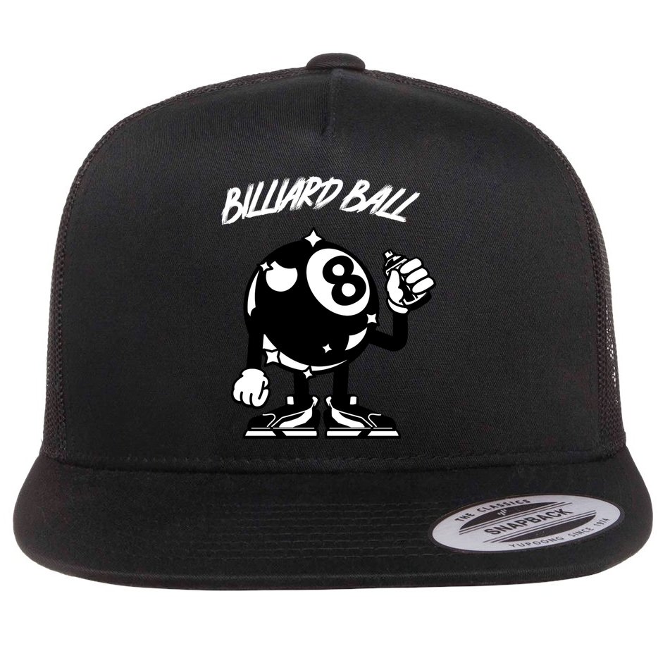 Father's Day Funny BilliardsI Love Snooker Pool Player Gift For Dad Flat Bill Trucker Hat