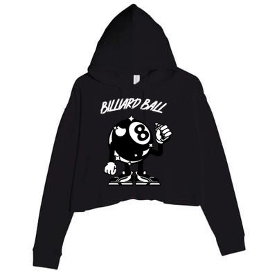 Father's Day Funny BilliardsI Love Snooker Pool Player Gift For Dad Crop Fleece Hoodie