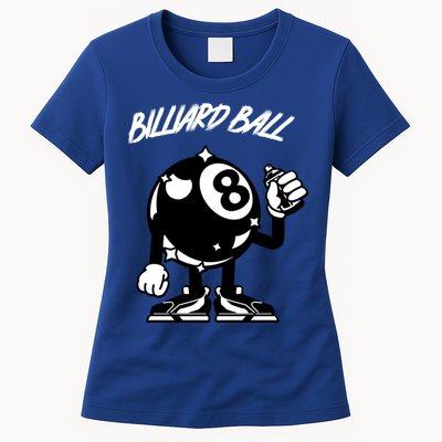 Father's Day Funny BilliardsI Love Snooker Pool Player Gift For Dad Womens T-Shirt
