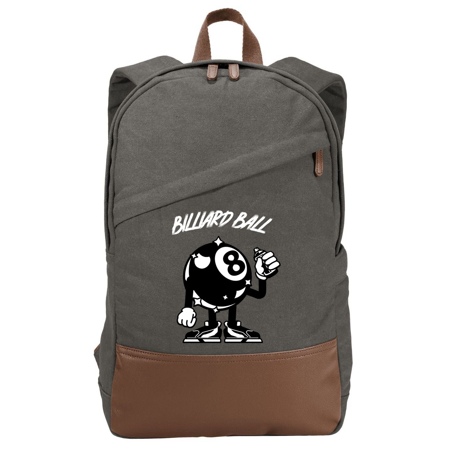 Father's Day Funny BilliardsI Love Snooker Pool Player Gift For Dad Cotton Canvas Backpack