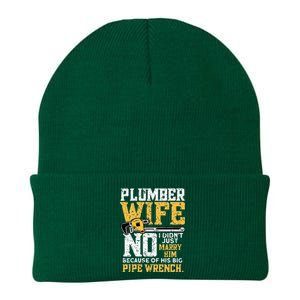 Funny Design For Plumber Wife - Plumbing Pipefitters Plumber Knit Cap Winter Beanie