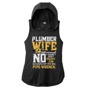 Funny Design For Plumber Wife - Plumbing Pipefitters Plumber Ladies PosiCharge Tri-Blend Wicking Draft Hoodie Tank